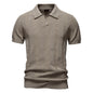Men's Polo Shirt Striped Hollow Short Sleeve