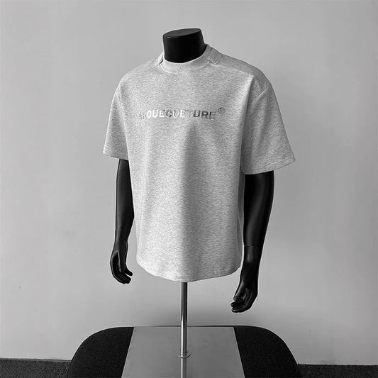 Shoulder Short Sleeve Men Clothing Summer Pu Handsome Heavy