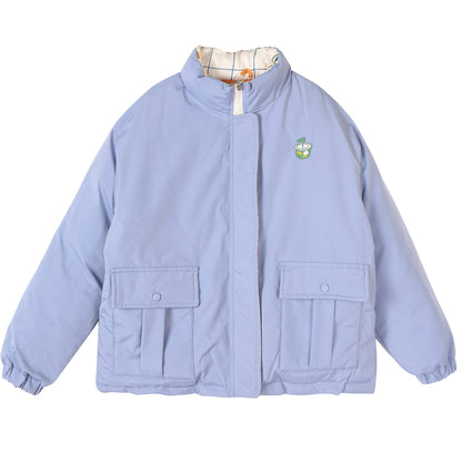 Women's Short Korean Style Loose-Fitting Padded Work Clothes