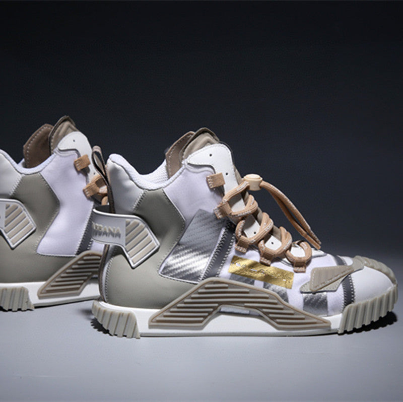 Fashion Color Matching High-top Casual Breathable Couple Sneakers