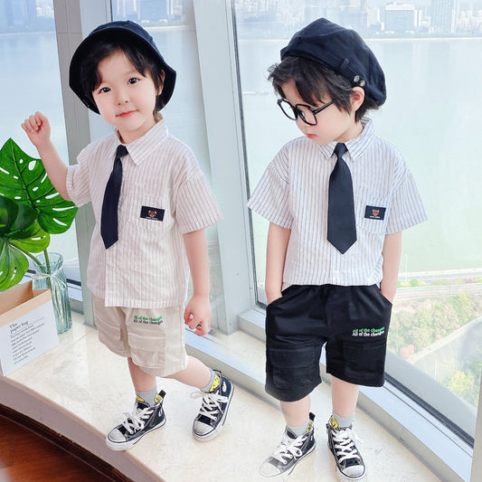 Two-piece Cotton Shirt Performance Clothing Trendy Children's Wear