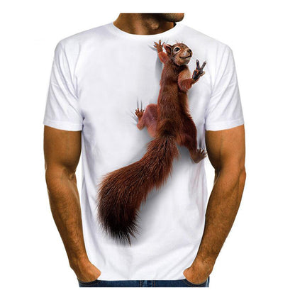 T-shirt 3D Printing Animal Print T-shirt Cute Top
