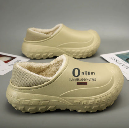 Winter Fleece-lined Warm And Anti-slip Men's Home Cotton Shoes