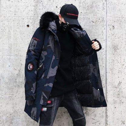 Large wool collar cambric jacket