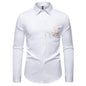 New Men's Long-sleeved Premium Printed Casual Shirt
