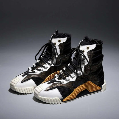 Fashion Color Matching High-top Casual Breathable Couple Sneakers