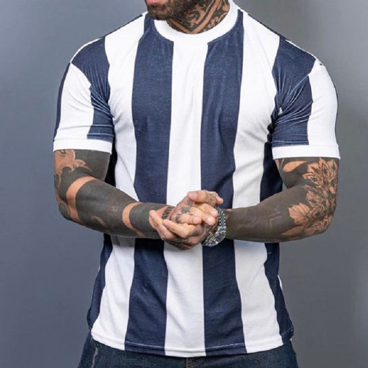 European And American New Men's Casual Round Neck Short Sleeve T-shirt