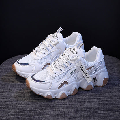 Breathable Sneakers With Thick Insoles For Women Students Running