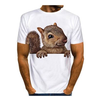 T-shirt 3D Printing Animal Print T-shirt Cute Top