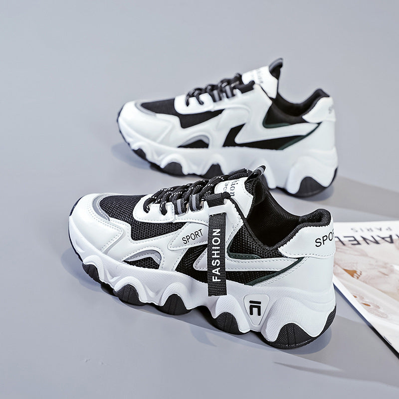 Breathable Sneakers With Thick Insoles For Women Students Running