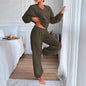 Women's Comfortable V-neck Casual Loungewear Warm Set