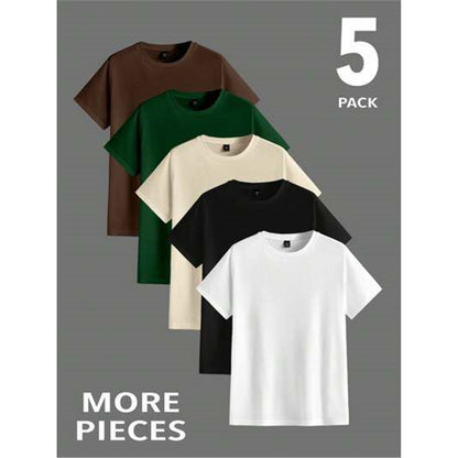 Printed Slim-fit Letters Men's Short Sleeve