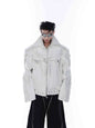 Niche Heavy Industry Deconstructs Pu Leather Coat