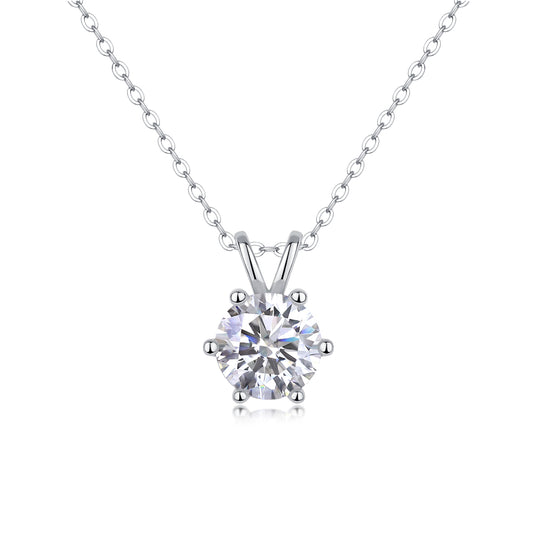 Romantic Mark - A Fashionable And Trendy Necklace Pendant Set With Top-quality Moissanite S925 In Silver And Platinum-plated. It Can Be Tested With A Diamond Pen