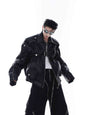 Niche Heavy Industry Deconstructs Pu Leather Coat