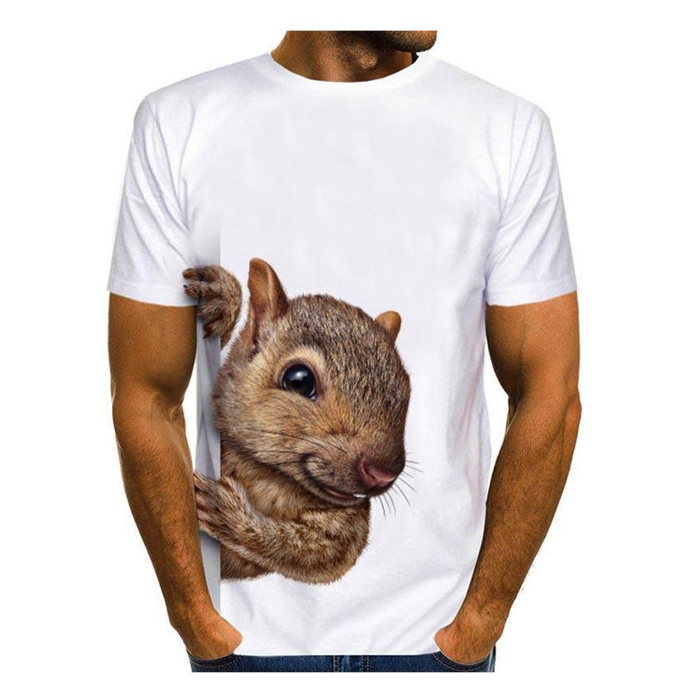 T-shirt 3D Printing Animal Print T-shirt Cute Top
