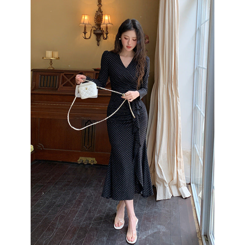 Autumn New Fashion Women's Waist-tie Dress