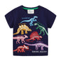 Children's Luminous Shark Pattern Short Sleeve T-Shirt