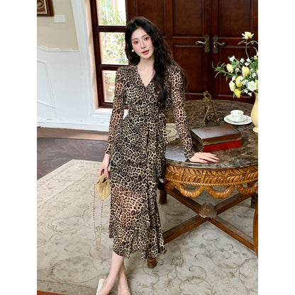 Autumn New Fashion Women's Waist-tie Dress