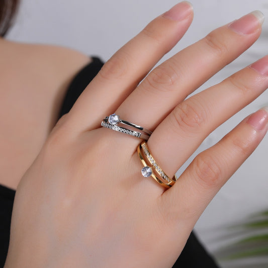 Women's Minimalist Titanium Steel Ring