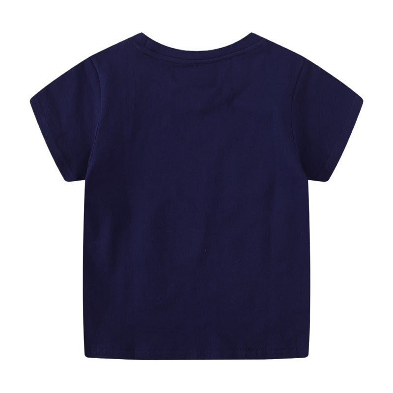 Children's Luminous Shark Pattern Short Sleeve T-Shirt