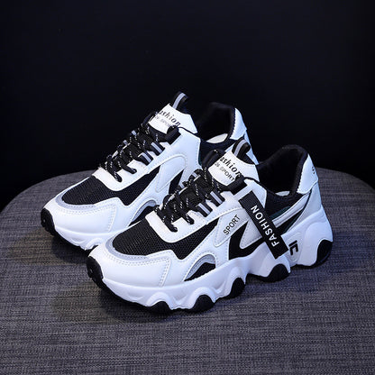 Breathable Sneakers With Thick Insoles For Women Students Running