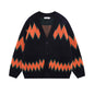 Men's Clashing Striped Knit Sweater Jacket