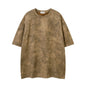 Suede T-shirt Men's Thorns Embroidery Embroidery