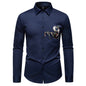 New Men's Long-sleeved Premium Printed Casual Shirt