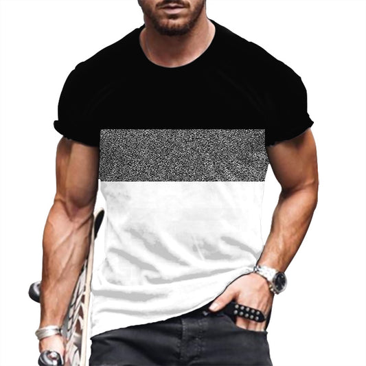 European And American Men's New Printed Round Neck T-shirt