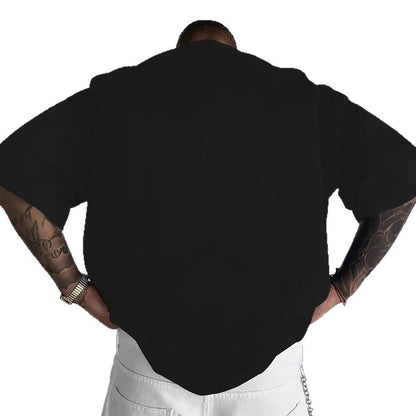 New Men's Round Neck Loose Casual Letter Short Sleeve