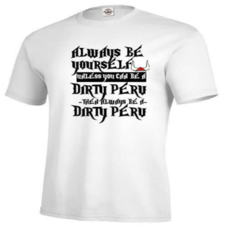 Men's Solid Color White Printed Short Sleeve