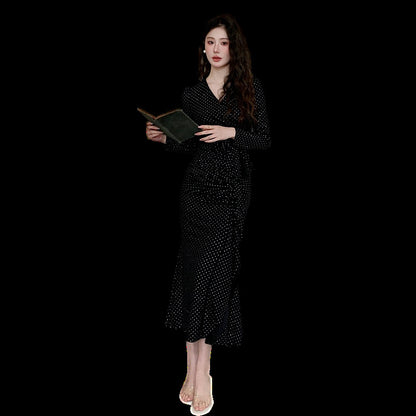 Autumn New Fashion Women's Waist-tie Dress