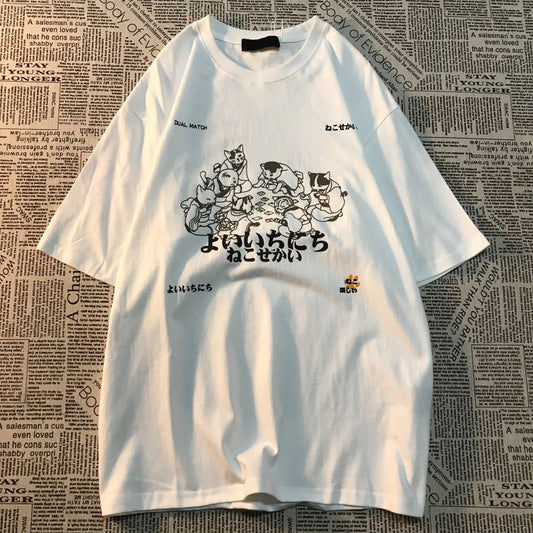 It's Like A New Year American Retro Fun Printed Short Sleeve